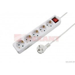 Удлинитель 5 гнезд  5м  Rexant  серия ПРОФИ арт.11-2033