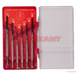 Набор часовых отверток  (6 предметов)  (HT-06)  (HY-6)  REXANT арт. 12-6050