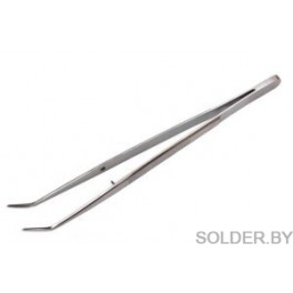 Пинцет изогнутый (медицинская сталь) 150х0,8 мм
