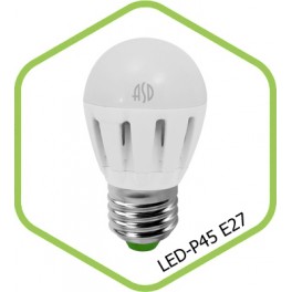 Лампа светодиодная LED-ШАР-standard 5.0Вт 160-260В Е27 4000К ASD