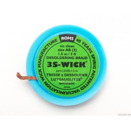 Косичка Cb  д/удаления припоя 3S WICK AB 1,5 м ширина 2,2мм