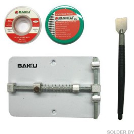 Зажим плат BAKU BK689D +паста+оплетка+шпатель арт.12-5124-9