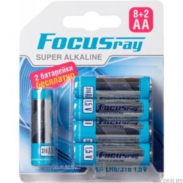 Батарейка FOCUSray LR6(8+2) SUPER ALKALINE (8+2)/120/960 Батарейка FOCUSray LR6(8+2) SUPER ALKALINE (8+2)/120/960