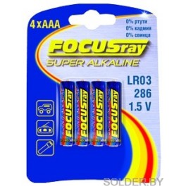 Батарейка FOCUSray LR03 BL4 4/48/576
