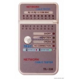 Тестер Кабеля \"мини\" RJ-45 (HT-C004) (HT-228) REXANT арт. 12-1010