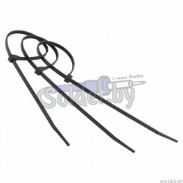 Хомут nylon 300 х 5.0 мм 100 шт черный профессиональный арт. 07-1303-1