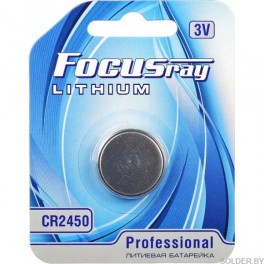 Батарейка FOCUSray CR2450 BL1 1/10/240 Батарейка FOCUSray CR2450 BL1 1/10/240