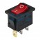Выключатель клавишный 24V 15А (3с) ON-OFF красный с подсветкой Mini REXANT арт. 36-2165