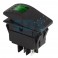 Выключатель клавишный 24V 35А (4с) ON-OFF зеленый с подсветкой REXANT арт. 36-4468