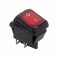 Выключатель клавишный 250V 15А (4с) ON-OFF красный с подсветкой ВЛАГОЗАЩИТА (RWB-507) арт. 36-2360
