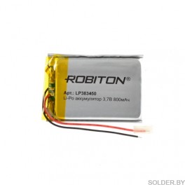 Аккумулятор ROBITON LP383450 3.7В 800мАч PK1 арт. БЛ14890