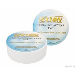Лента изоляционная ПВХ LEXTON белая 25m/19mm, SC040 BI