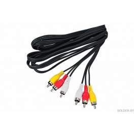Кабель 3хШтекера.RCA-3xШтекера.RCA 1.2m Кабель 3хШтекера.RCA-3xШтекера.RCA 1.2m
